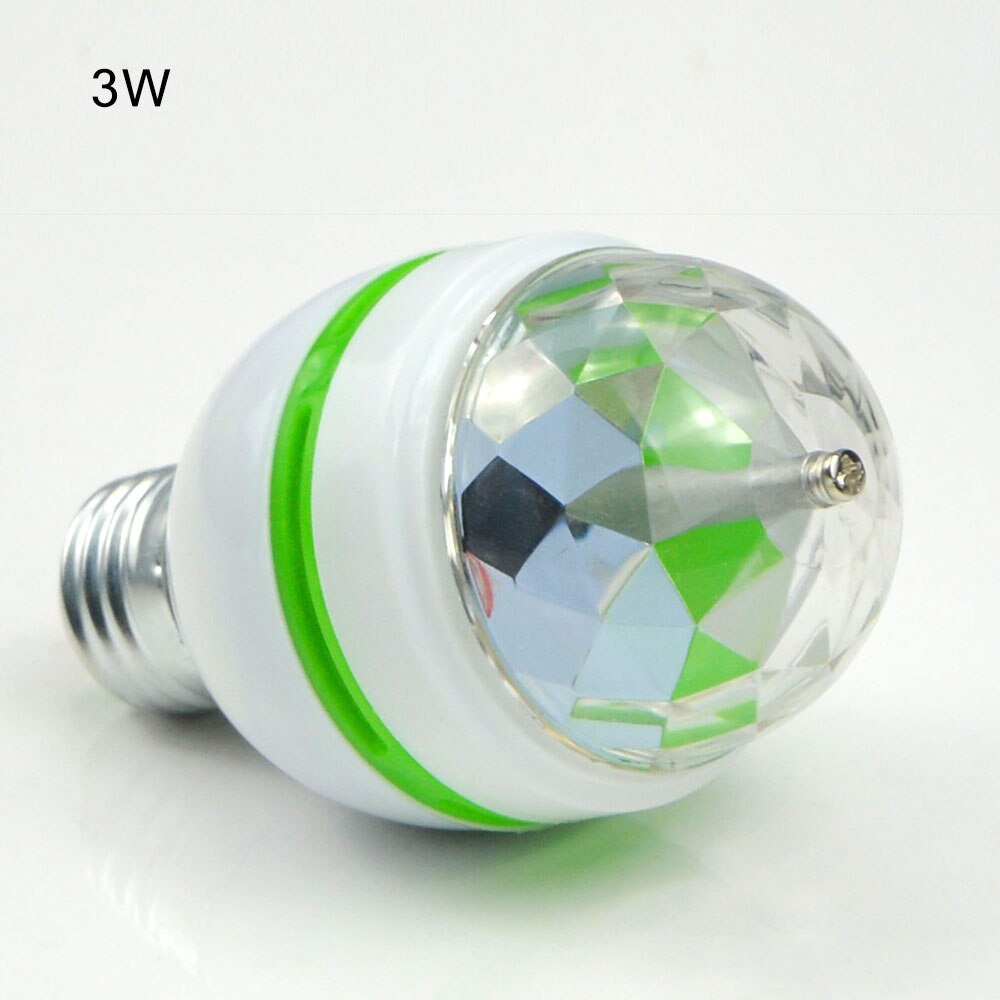 Farverig auto roterende scene disco lys  e27 3w 6w rgb ampul led lampe party pære til boligindretning belysning luces discoteca