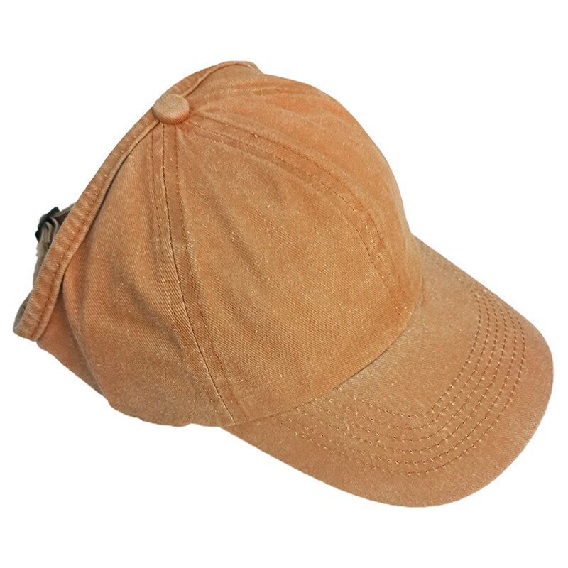 Ponytail Baseball Cap Messy Bun Hats For Women Washed Cotton Snapback Caps Casual Summer Sun Visor Outdoor Hat TSLM1: 03