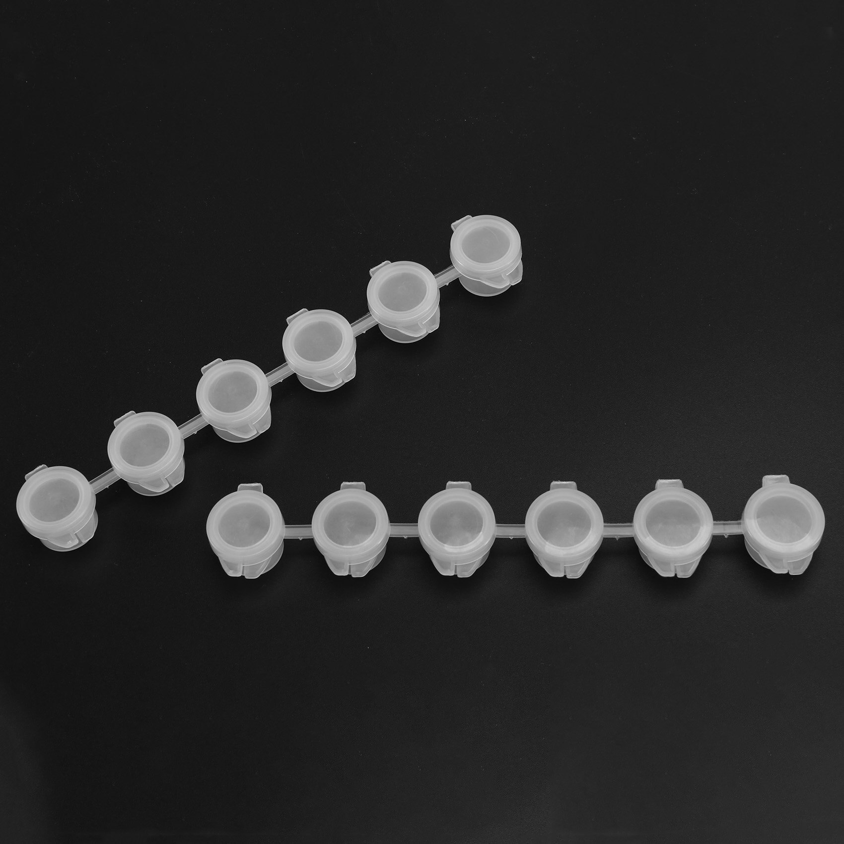 240 Stuks Lege Verf Pot, 40 Strips Acryl Mini Verf Container Strips Opslag Met Deksels Voor Kunsten En Ambachten Verf 3Ml