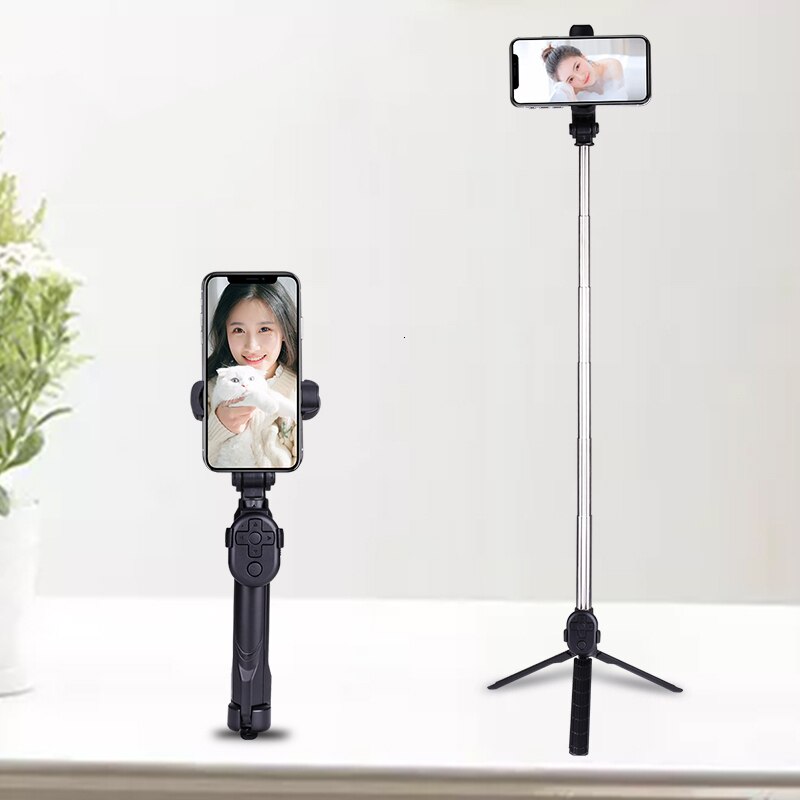 3 in 1 Mobile Phone Selfie Stick Tripod Holder Remote Control Expandable Monopod Mini Phone Handhold Stick Rotation Selfiestick