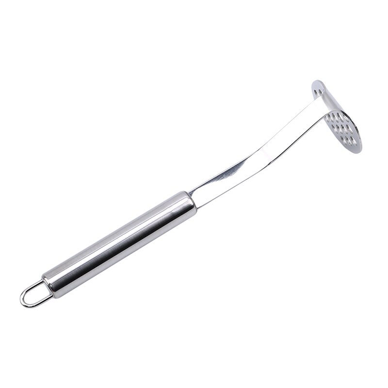 Presse Puree Inox Long Manche Presse-purée En Acier Inoxydable Avec Poignée Horizontale Large Et Ergonomique Pour Purée De Pommes De Terre, Légumes Et Fruits (noir, 12 × 7 × 17 Cm Inox Professionnel