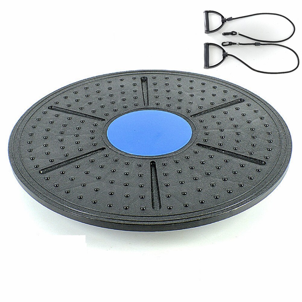 Yoga Fitness Balance Board 360 ° Rotatie Schijf Stabiliteit Met Doolhof Massage Abs Ronde Platen Voor Gym Thuis Taille Twist training: Blue handle