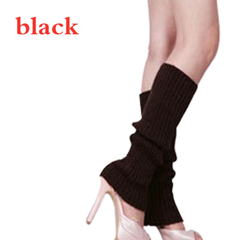 Femmes solide couleur bonbon tricot jambières femmes chaussettes Style ample botte genou haute botte bas Leggings bottes quotidien: 01