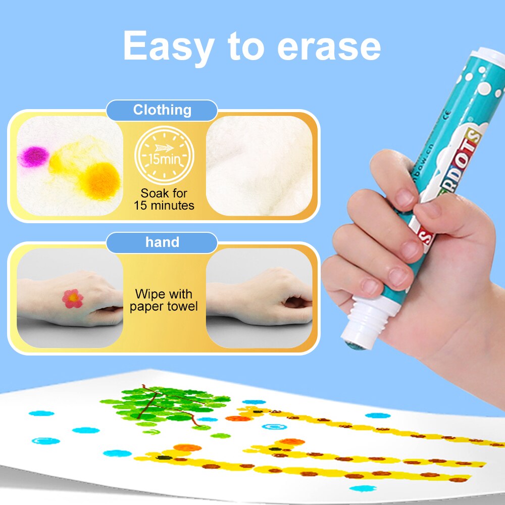 Bolígrafo de Graffiti para niños pequeños, rotuladores mágicos de colores al azar, SUPER DOTS, para escritura artística y pintura, 3 uds.