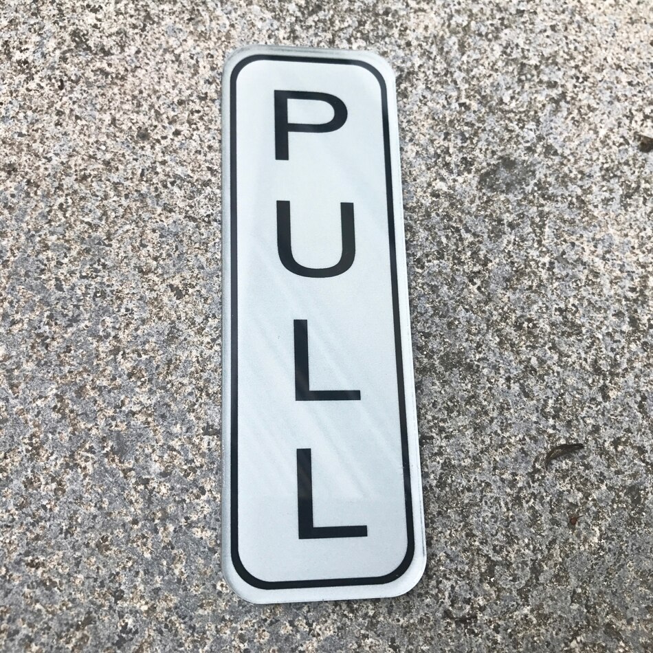 5cmx15cm, Acrylic Premium Vertical Push Pull Door Sign with UV print. Double tape
