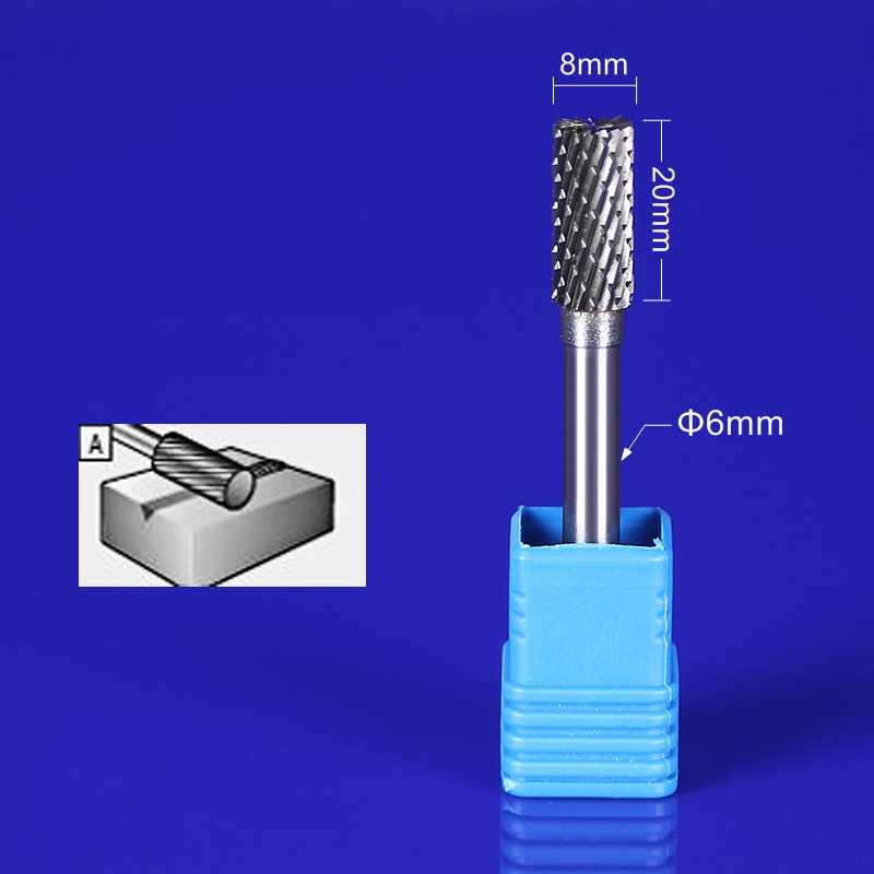 1pc-free vhm tungsten staal frees, 6mm schacht EEN soort Metalen elektrische slijpen hoofd, polijsten tool: AEX0820M06