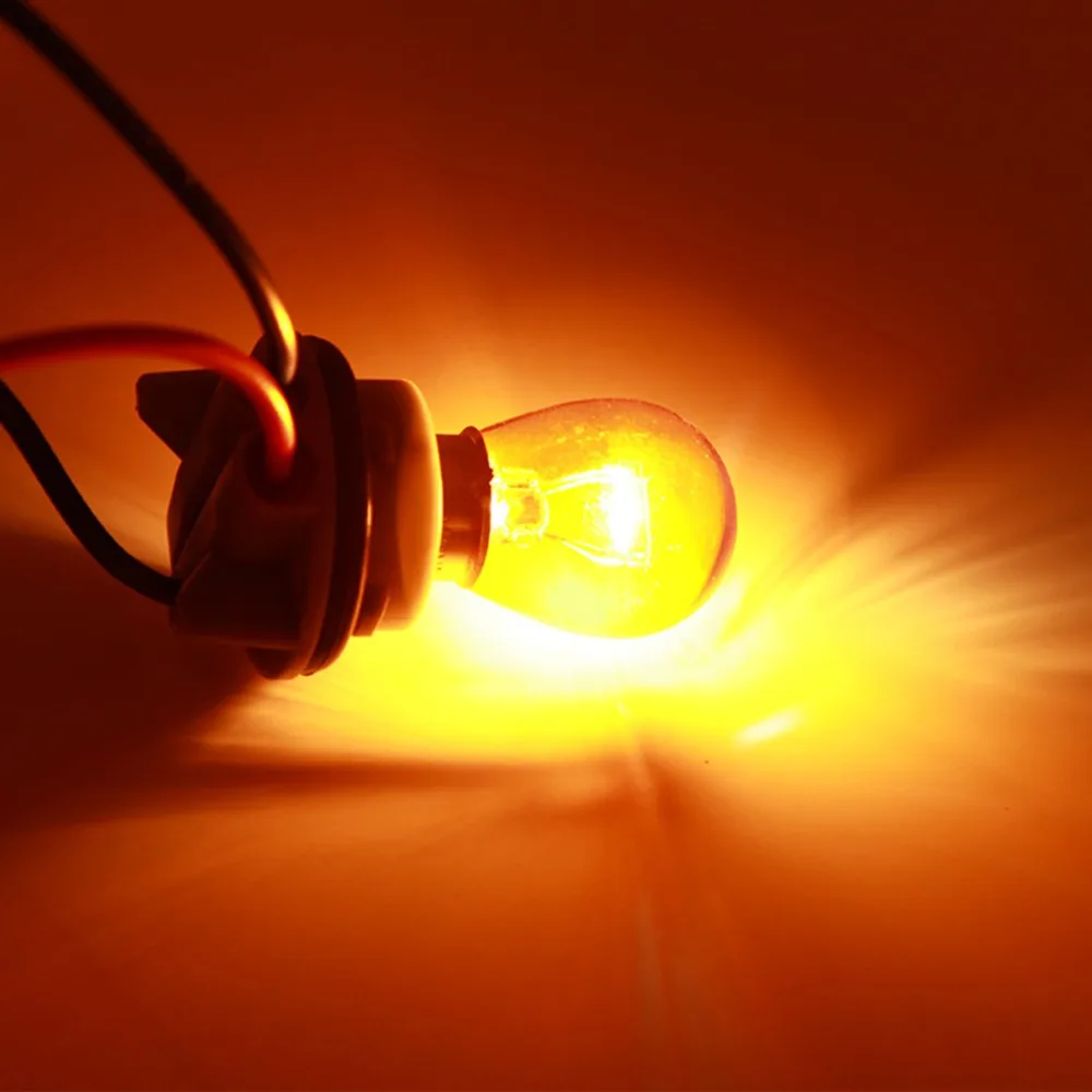 10 Uds coche 1157 P21/5W BAY15D 1156 P21W BA15S 12v 21W lámpara halógena luz de marcha atrás blanca cálida bombilla de freno luz de freno señal de giro DRL: Azul