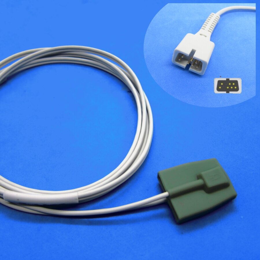Kort kabel awt voksen finger clip spo 2 sensor for kina biolight blt  m9500,m7000 m69 digital: Barne silikon