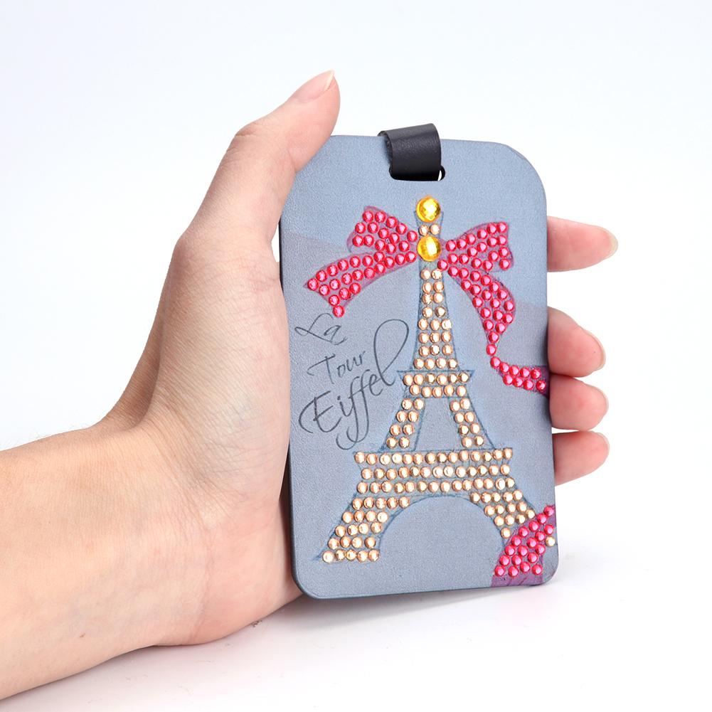 Diamond Painting Luggage Boarding Pass Suitcase Label Butterfly Mandala DIY Special Shape Diamond Embroidery Needlework Craft