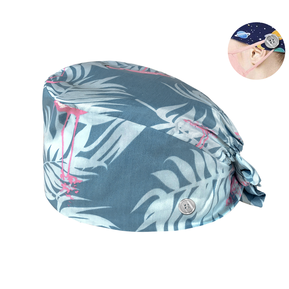 Gorros quirúrgicos unisex, gorras para sala de operaciones, enfermeras, animales de compañía veterinaria, salones de belleza, ojos, hospital, clínica, botones: Buttons12148