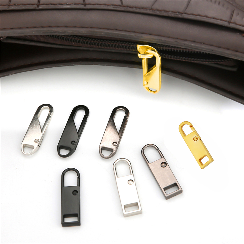 Kit de réparation de fermeture éclair en métal noir, 2 pièces, fermeture éclair éclair, extracteur pour curseur de fermeture éclair, bricolage, couture artisanale