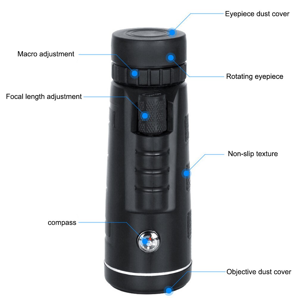 telescope 35x50 Monocular High Power With Compass HD Big Vision Binoculars for Camping Bird-watching Travel