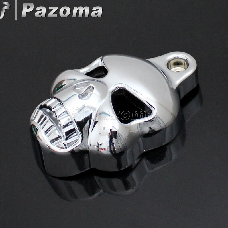 chrom motocykl czaszka róg pokrywa Cowbell dla Harley v-pręt wszystkie modele i Zbiory Cowbell klakson pokrywa 1992-2014