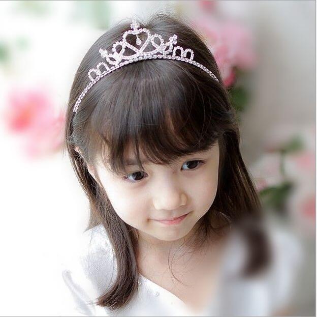 ¡NOVEDAD DE ! Tiara bonita con forma de corazón y Corona de princesa, diadema de diamantes de imitación, accesorios para el pelo, joyería para niña de boda diadema para dama de honor