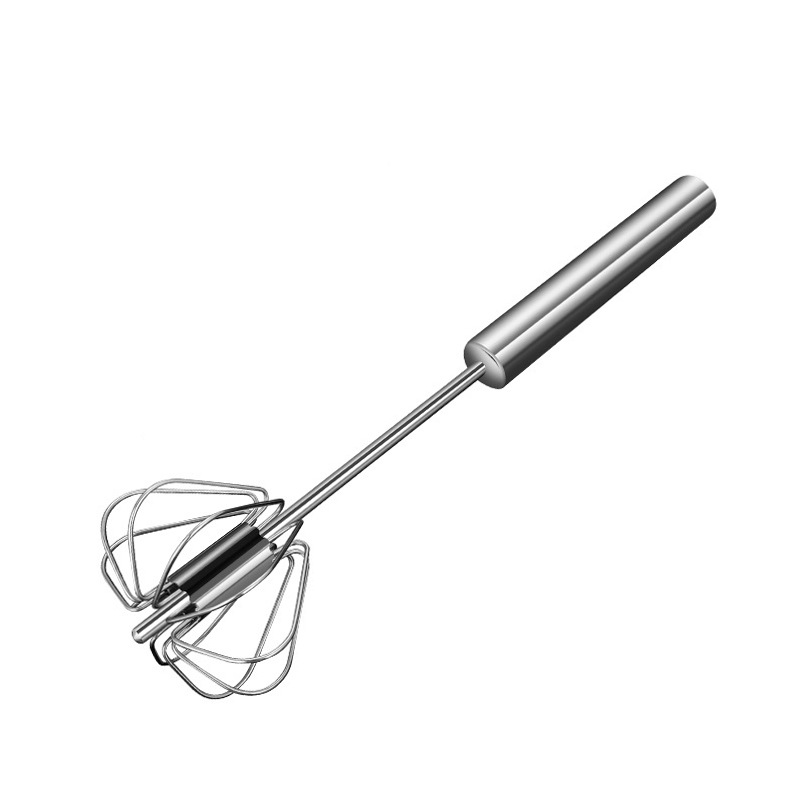 stainless steel semi-automatic eggbeater handheld press rotary kitchen mixer baking tools gadgets work small helper