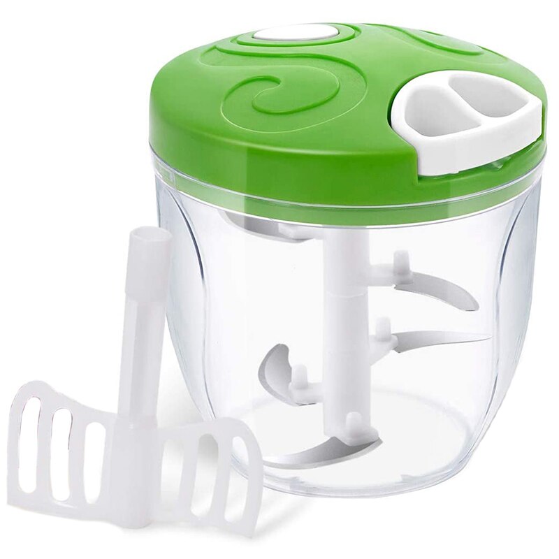 Ręczne urządzenie robić siekania żywności, siekacz robić cebuli, ręczny robot kuchenny o dużej pojemności/mikser/mikser robić warzyw, czosnku, mięsa: Default Title