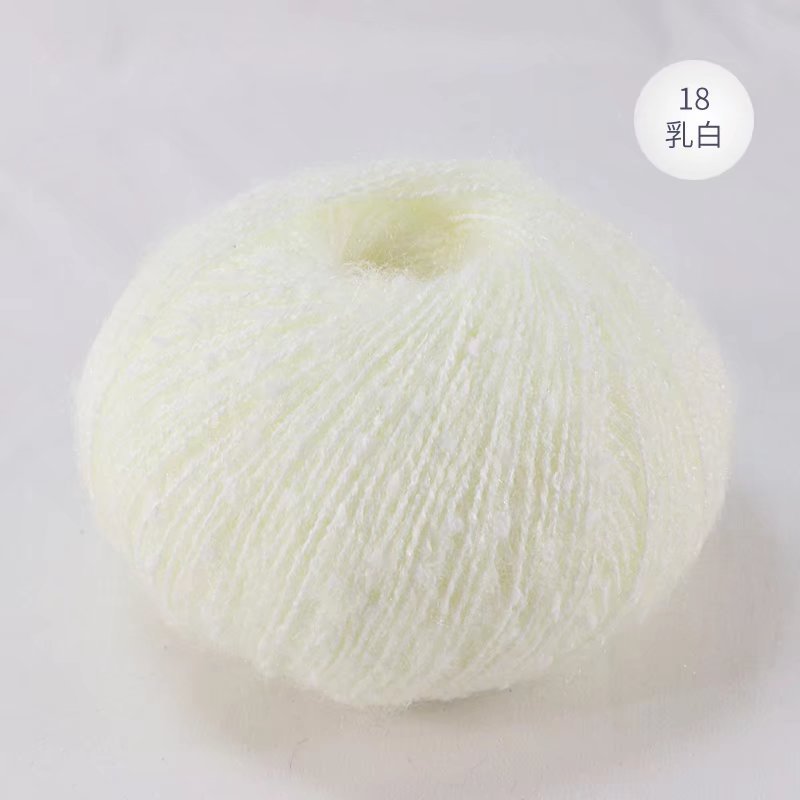 50g/roll Snow Point Mohair Cashmere Knitting Yarn Sequin Wool Mohair Yarn Line Baby Scarf Hat Doll Soft Line Crochet Yarn Thread