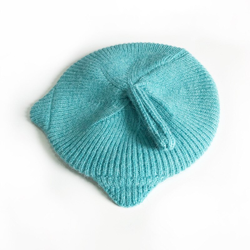 Children Baby Beret Hat Cap for Boys Girls Arrivals Cat Ears Winter Warm Toddler Kids Hat Woolen Knitted Cap: Sky Blue