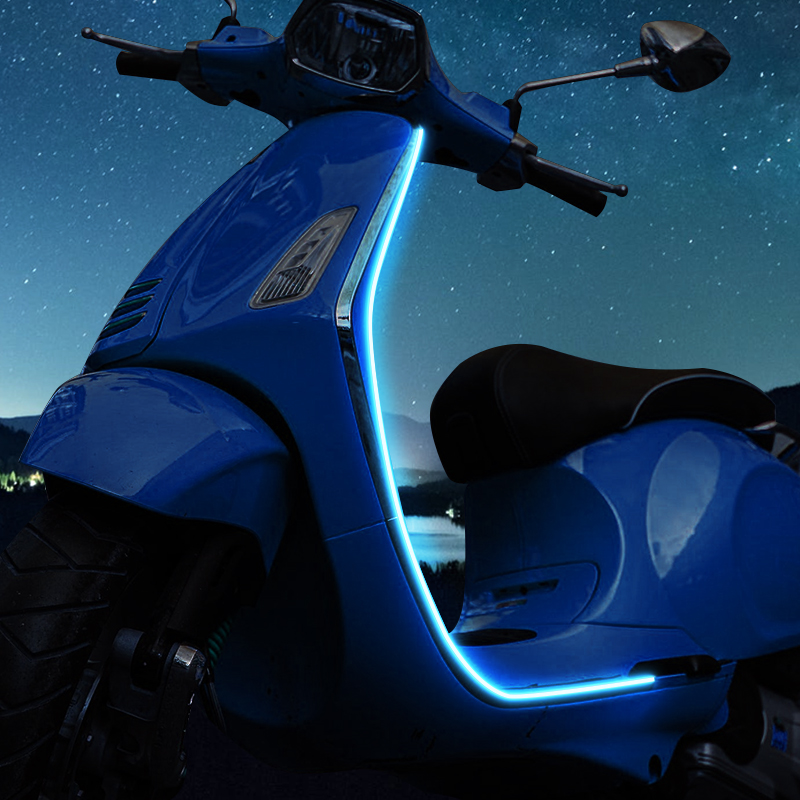BLALION Motorrad dekorative Umgebungslampe, wasserdichtes Neonlicht, flexibel LED-Lichtstreifen mit Regler, 12 V, Atmosphärenlichter