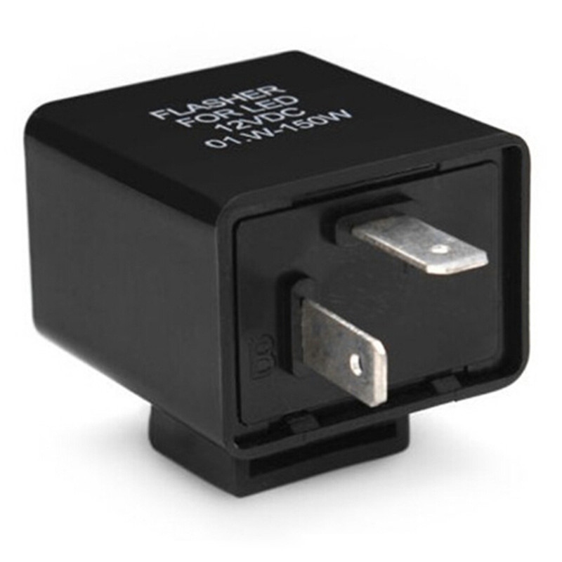 2 Pin Auto Motorfiets Led Flasher Relais 12V Universele Elektronische Verstelbare Freauency Led Richtingaanwijzer Blinker Flasher Relais
