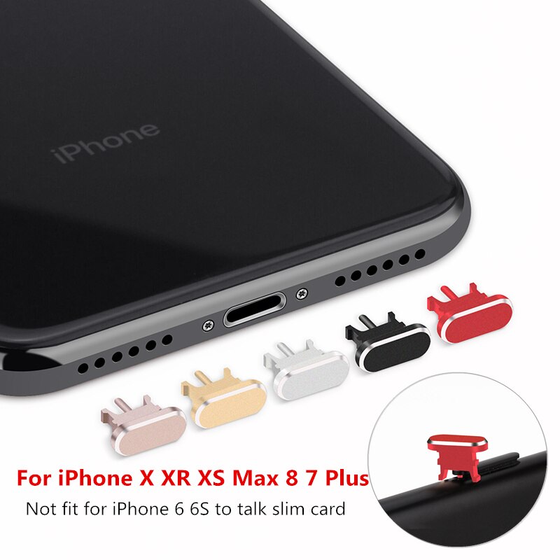 Metalen Aluminium Anti Stof Plug Voor Iphone X Xr Xs Max 8 7 Plus Jack Stof Plug Simkaart Pin telefoon Stekkers Accesorios Para Celular