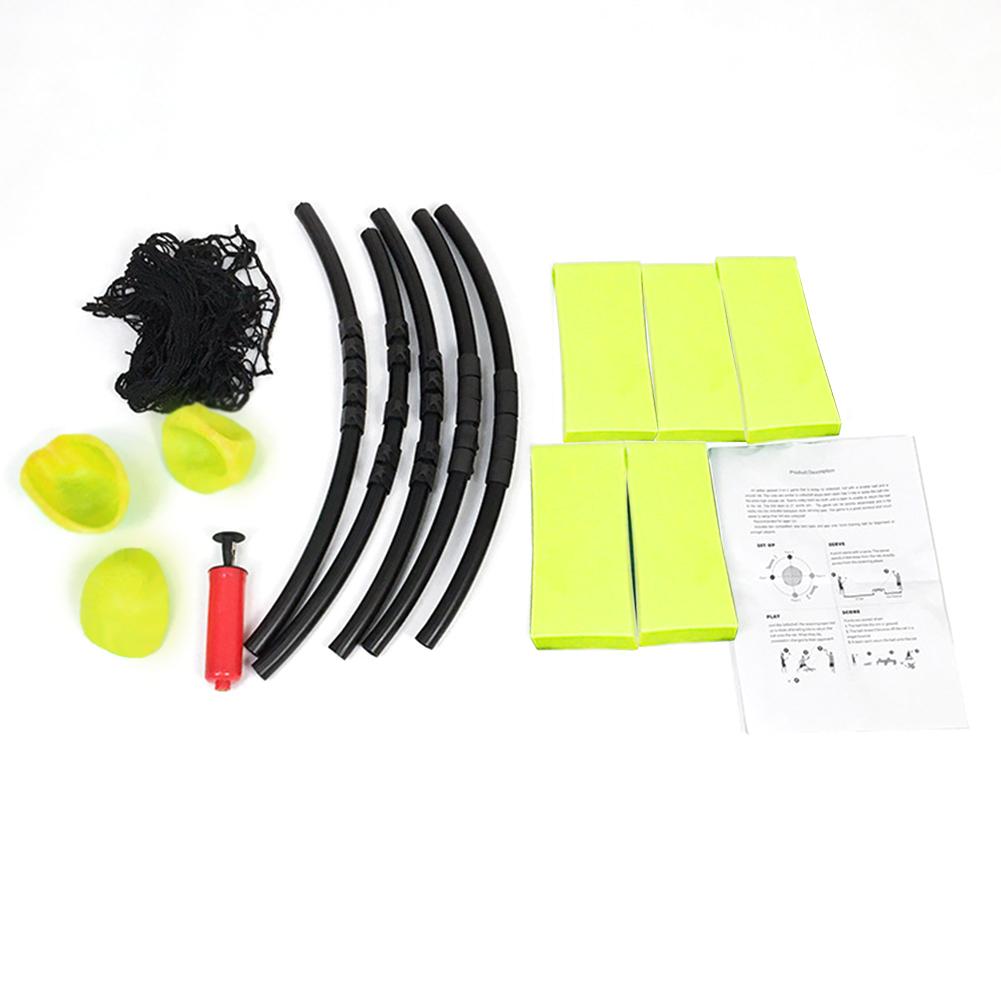 Beach Game Beach Volleyball Trainning Set 3pc Inflatable Balls 1pc Round Ball Net Anti-ball Jump Jeu De Plage