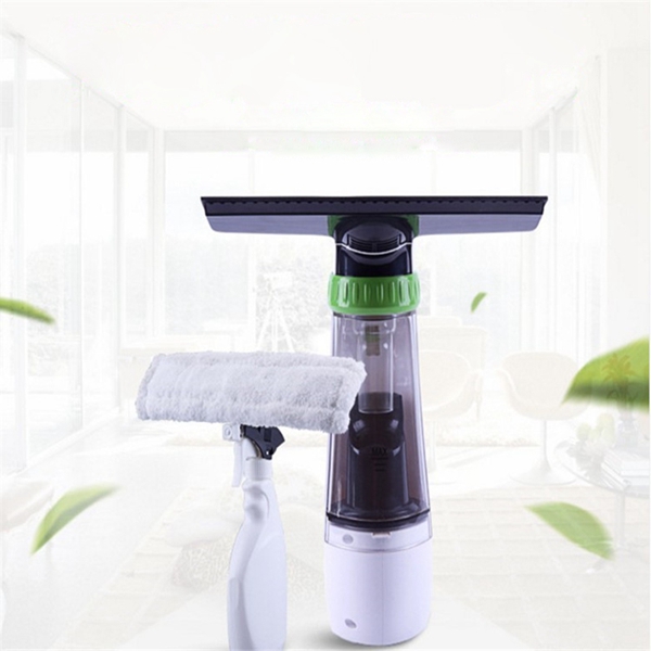 Cordless Window Glass Vacuum Cleaner,Function Electric Window Cleaner Brush Cleaning Tool Dust Cleaner EU Plug