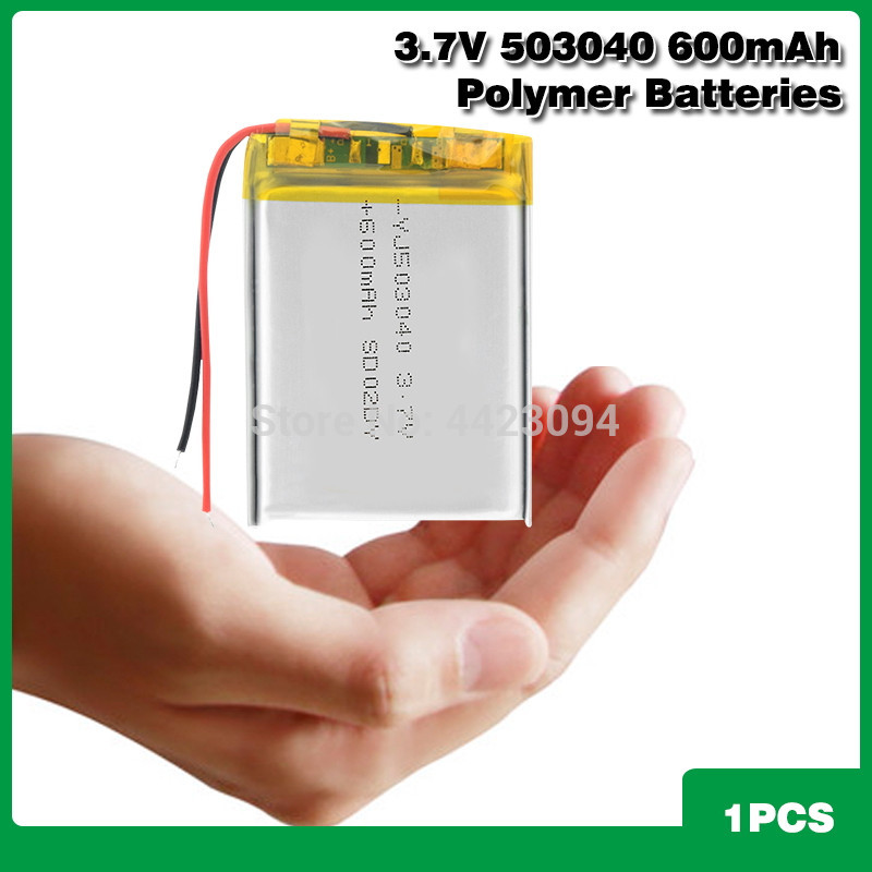 Wiederaufladbare Polymer batterie 600 mah 3,7 V 503040 Li-Ion batterie Zellen für Clever Heimat dvr,GPS,mp3,mp4,DVD Energie Bank, lautsprecher: 1Stck