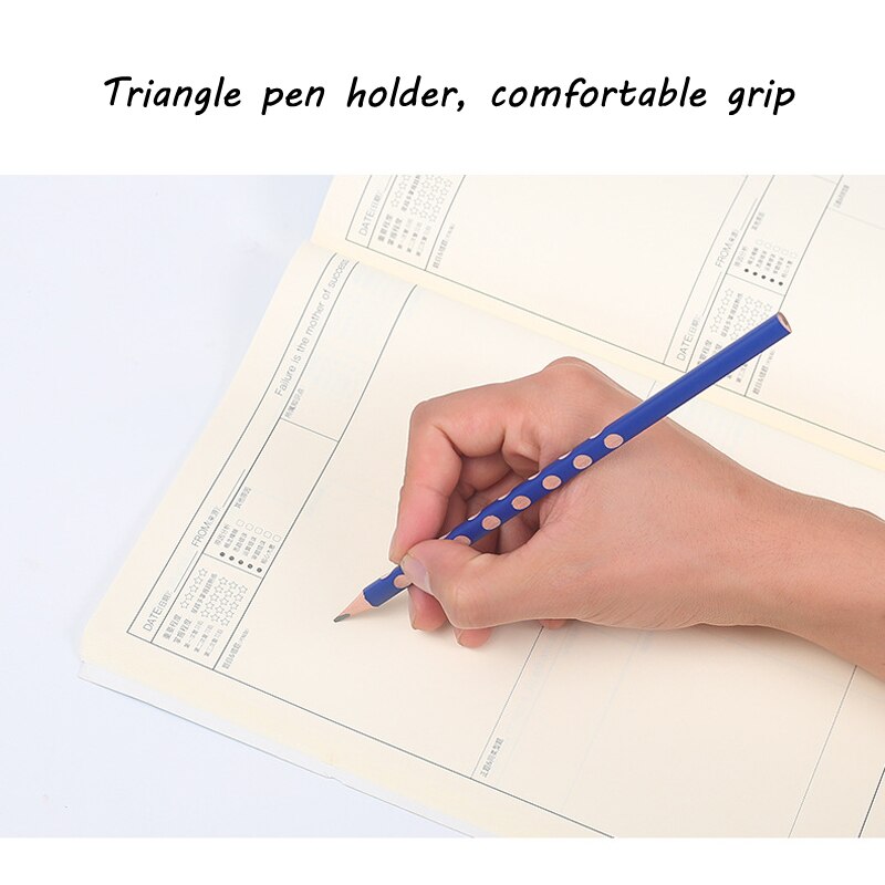 10pc Groove Triangle Wooden Pencil HB Posture Correction Pencil School Office Stationery Exam Drawing Pencil