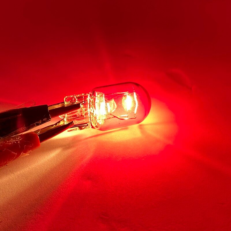 Bombillas halógenas T20 7440 WY21W W21W 7443 W21/5W T20, luz de marcha atrás de respaldo superbrillante para lámpara de señal de coche 12V, color ámbar, rojo y azul: Red / 7443 1piece