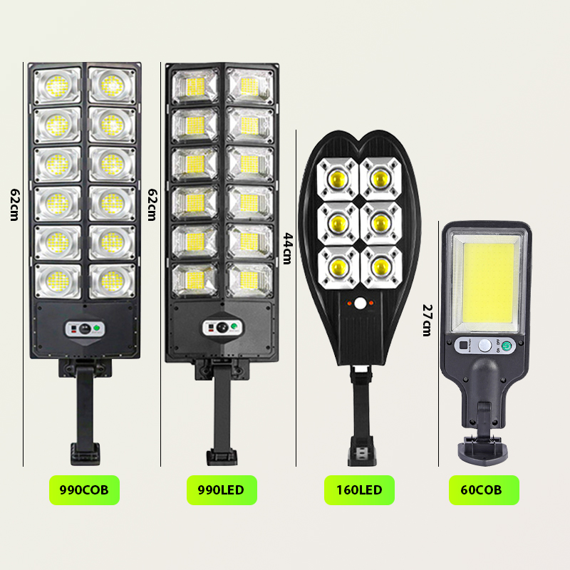 600000 Lumen LED-licht op zonne-energie Buitenverlichting 990 LED-tuinverlichting Grote zonnepaneellampen Waterdichte bewegingssensor-straatverlichting