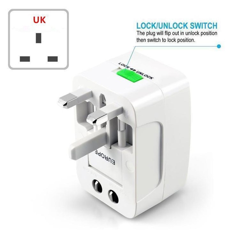US AU NZ Europe & Universal AC Worldwide Travel Camping Adapter Outlet Converter Power Plug