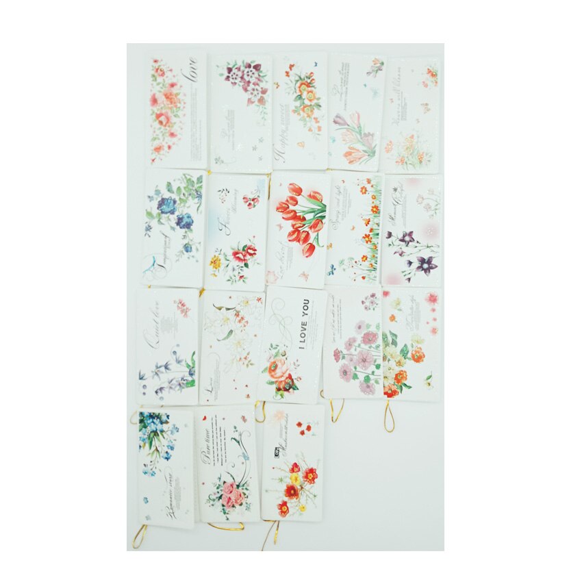 10 sztuk/paczka romantyczna seria kwiatowa Kawaii pozłocenie małe kartki okolicznościowe kreatywne pocztówki prezenty dla dzieci: a