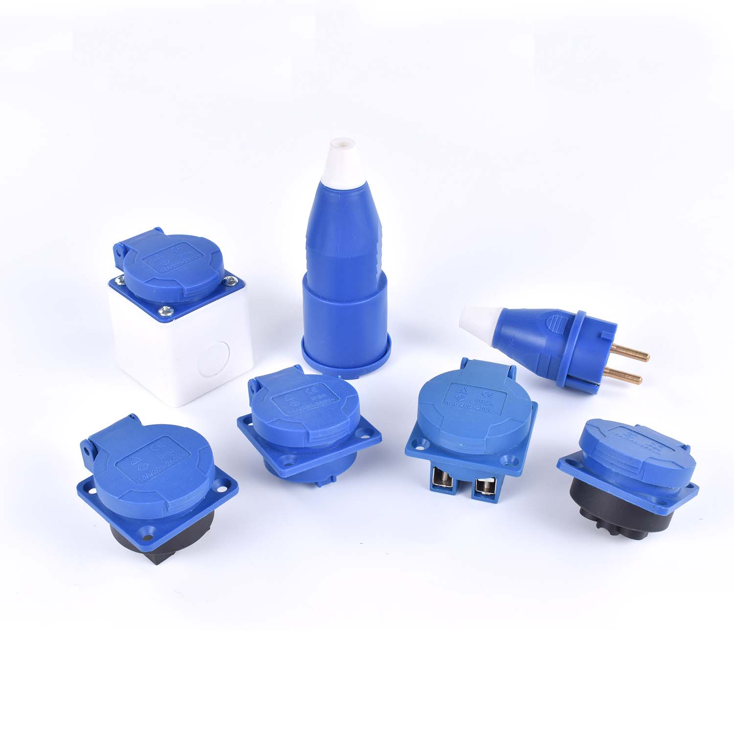 Prise industrielle ue prise volante SCHUKO étanche 2PIN 16A IP44 IP54 prise dissimulée/mur monté en Surface 250V mâle femelle