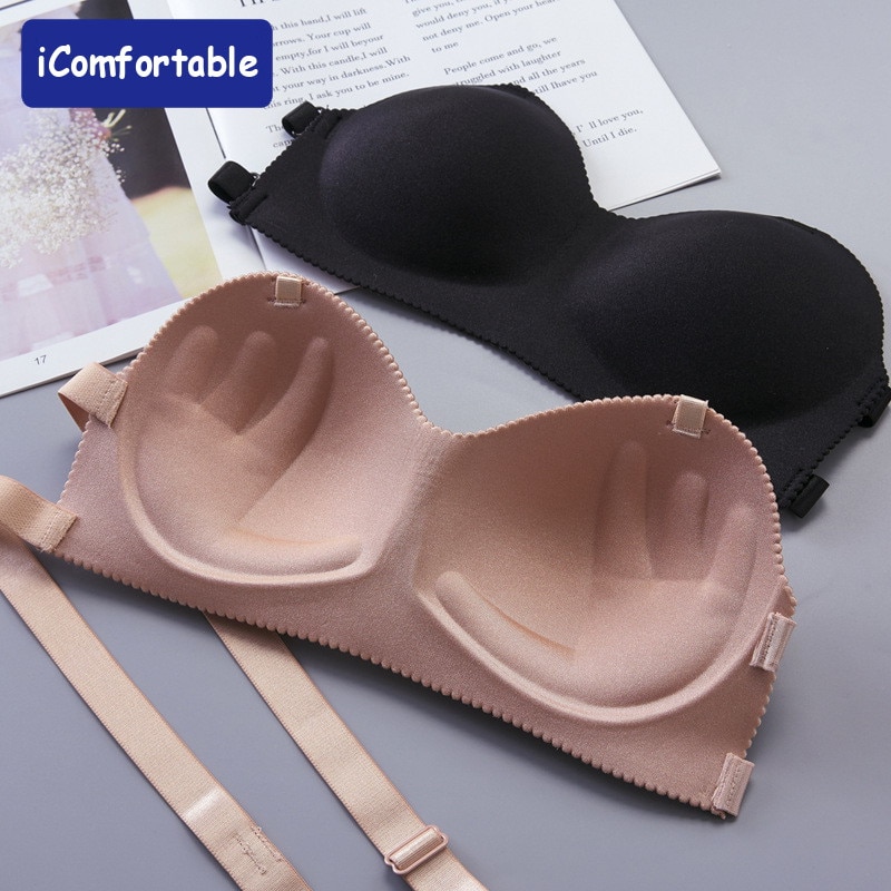 Strapless Chest Wrap Sexy Gathered Wild Back Anti-glare Invisible Ladies Tube Top Bras Wireless Bras for Women