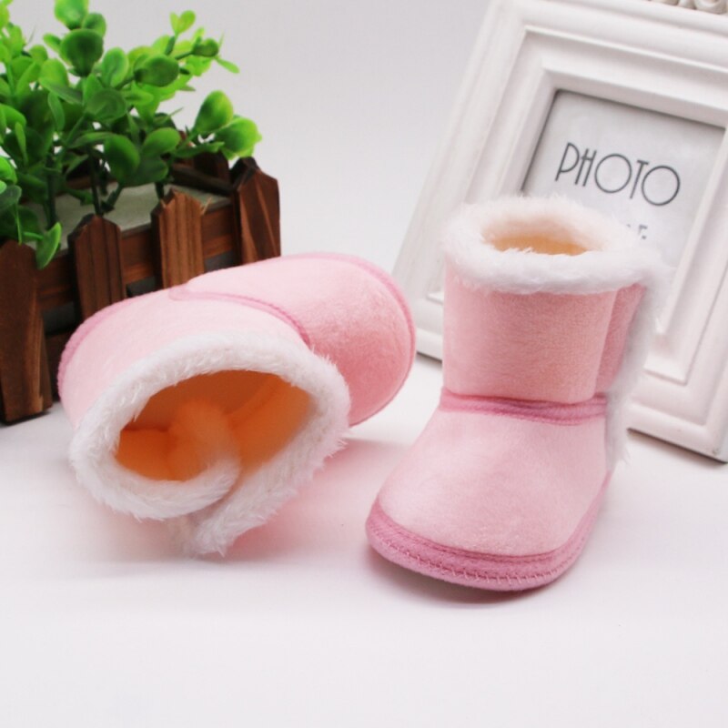 Warm Newborn Toddler Boots Winter First Walkers baby Girls Boys Shoes Soft Sole Fur Snow Booties for 0-18M First Walkers