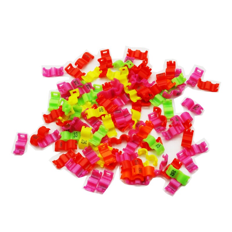 30 Pcs Inner 2.7/ 3/4/4.5/5Mm Kanarie Clip Ring Bird Pigeon Parrot Been Ringen Kleine Vogels Voet Ringen Met Nummer Vogel Clip ring