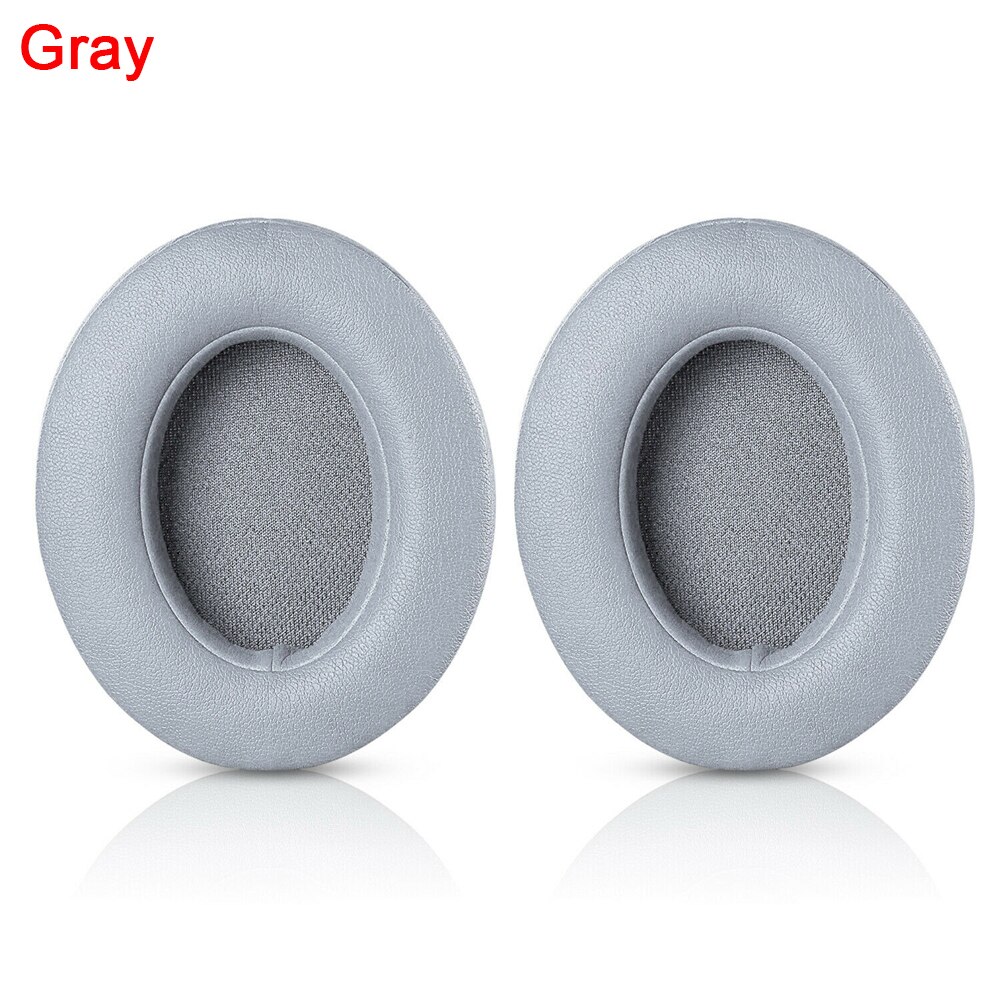 Almohadillas de esponja para auriculares, cubierta de auriculares Beats Studio 2 3, accesorios para auriculares inalámbricos con cable, 1 par: Gray