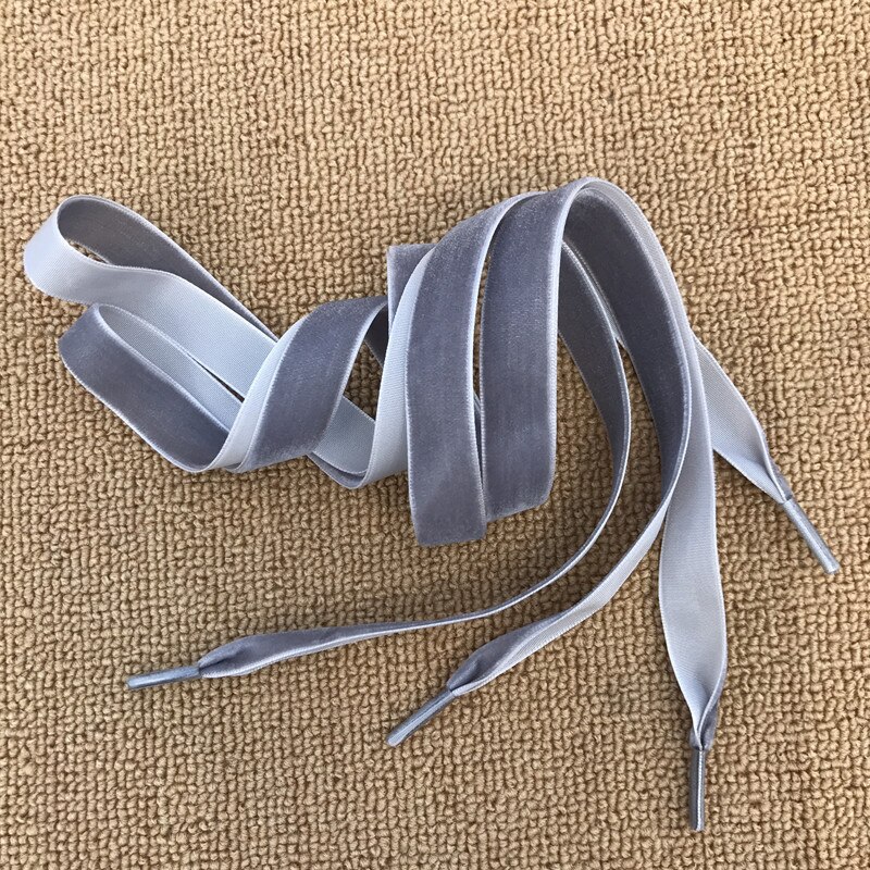 Flat Wide Lace Velvet Surface Shoelaces Women Men Black White Blue Colorful Shoes Laces for Sneaker Sports Casual Shoe Strap