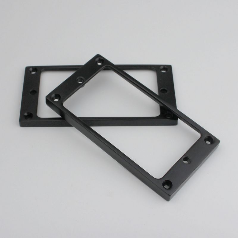 Juego de anillos de montaje para pastilla Humbucker de Metal plano inferior, reemplazo de marco de cubierta de pastillas de puente y cuello Compatible con guitarra: YELLOW