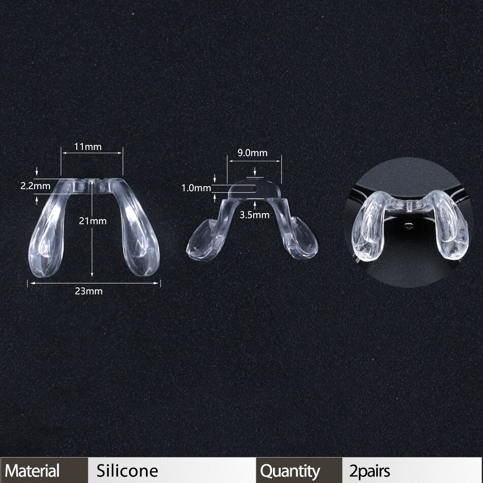 Brillen Zadel Brug Bril Brug Riem Neus Pads Zachte Siliconen Anti-Slip Nosepads Schroef-In Bril Neus stuk: B-1 2p