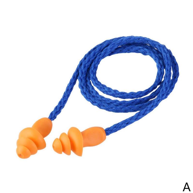 Tapones de silicona para los oídos tipo árbol de Navidad, con cable para evitar el ruido y el aislamiento, B3V6: A