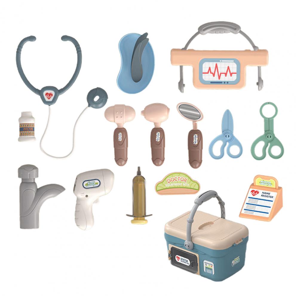 18Pcs/Set Pretend Play Toy Fully Equipped Long Lifespan Plastic Medicals Suitcase Pretend Play Toy for Household