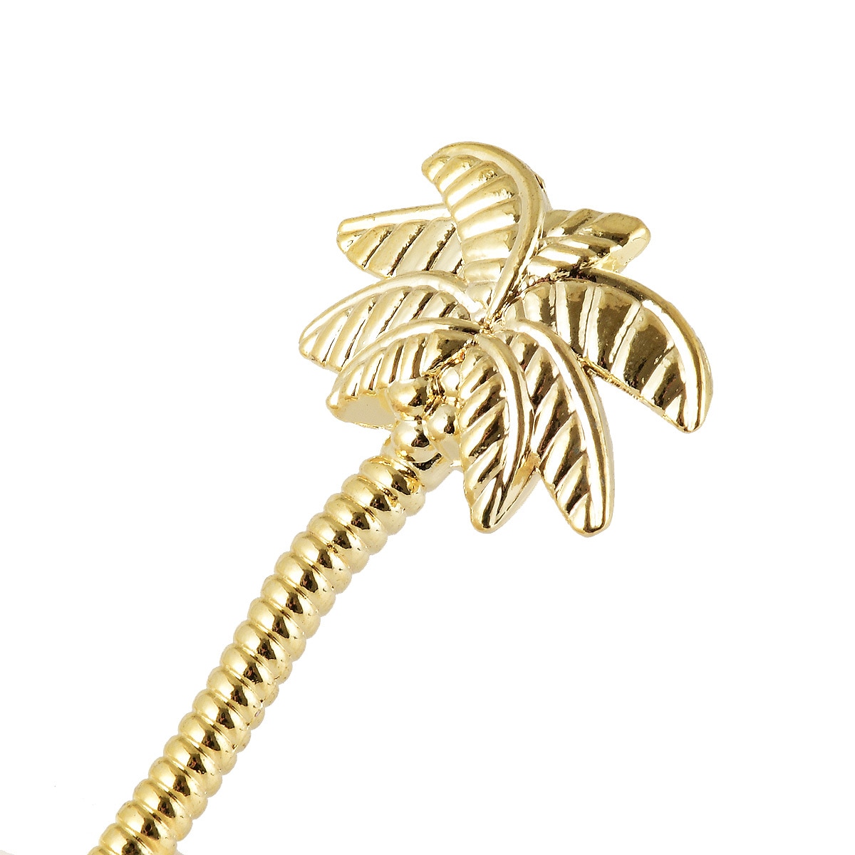 2 st 10cm guld zinklegering tesked kaffe sked tropisk stil kokosnöt träd omrörning tillbehör sked ca 10.5cm i längd
