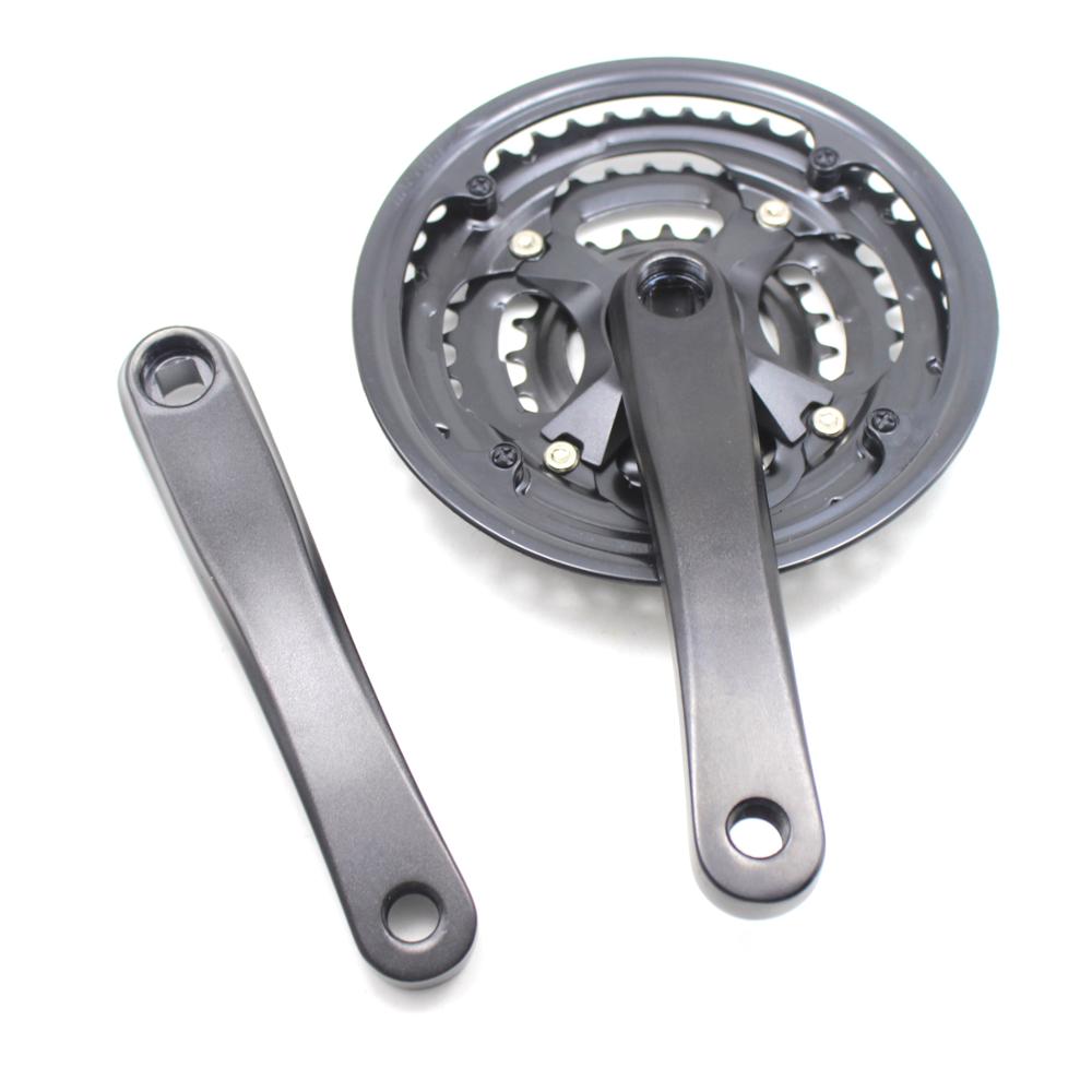 42-34-24T 7/8/9 velocidad platos y bielas de bicicleta de montaña velocidad variable biela de bicicleta set 170mm aleación de aluminio manivela cuadrado agujero piñón bicicleta parte: black