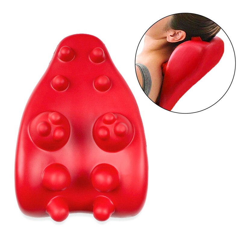 Neck Support Tension Reliever Neck Shoulder Relaxer Red Releases Muscle Tension Relieves Tightness Soreness Theraputic