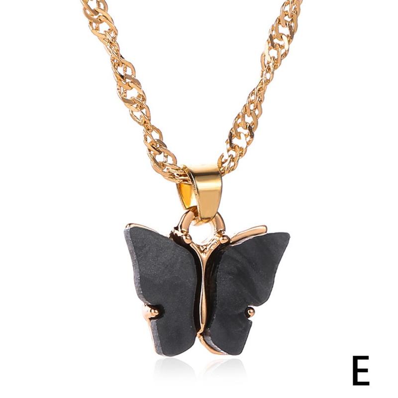 Bohemian Cute Animal Butterfly Pendant Necklace For Women Luxury Gold Clavicle Chain Chocker Necklace Girls Jewelry