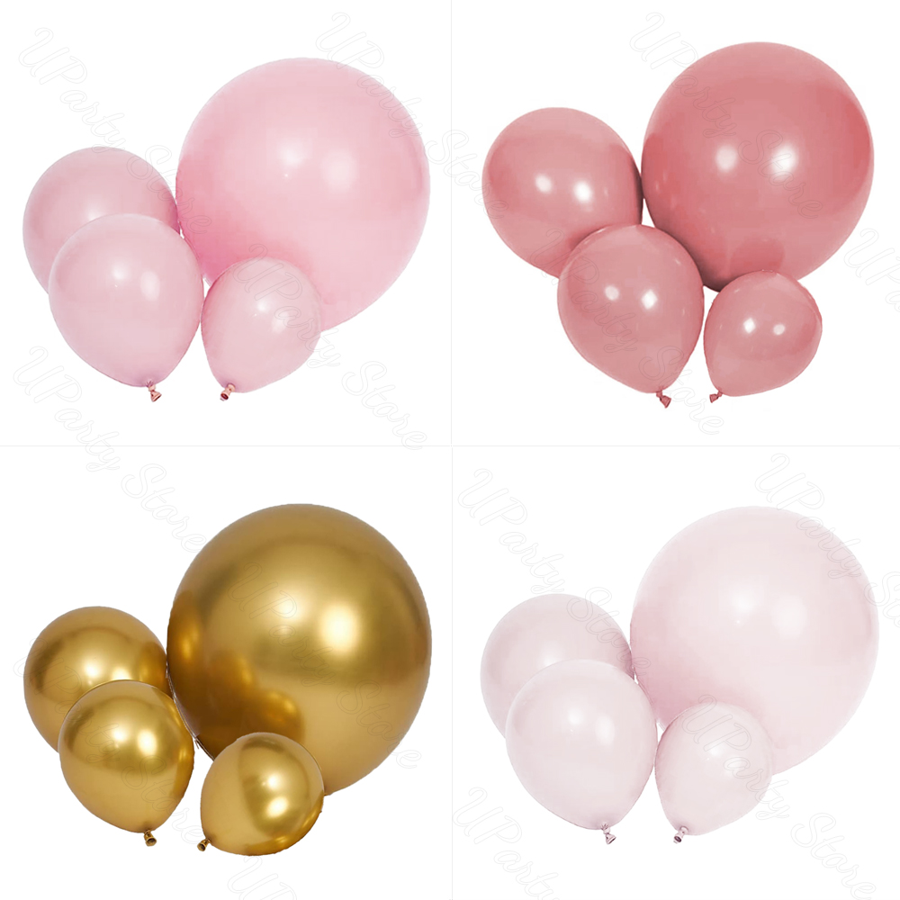 Globos rosa polvoriento de 5/10/12/18 pulgadas, rosa Retro, rosa fuerte, Pastel, rosa claro, globos para cumpleaños, boda, Baby Shower, decoración de