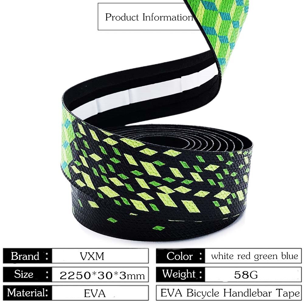 Vxm 3 färger cykel styrtape star fade racercykel bar tejp cykling vägcykel vattentät eva tejp wrap