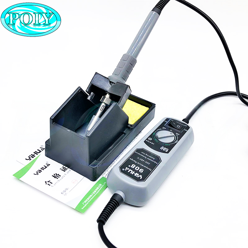 YIHUA-Estación de soldadura Digital, kit de herramientas de soldadura de hierro eléctrico ajustable, portátil, 908D, 908 + actualización